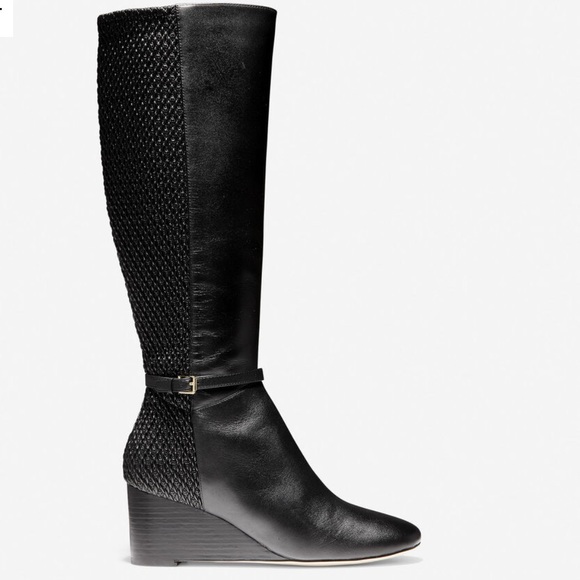 NEW Cole Haan Lauralyn Knee High Wedge Boot - Picture 2 of 10